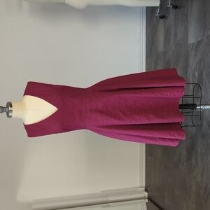 Theory Kalsington Crunch Dress Red 0 v neck a line preppy minimal business